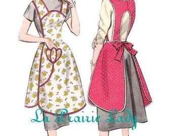Repro Vintage Full Apron 50's PDF Pattern No 33 Available in M-L-XL