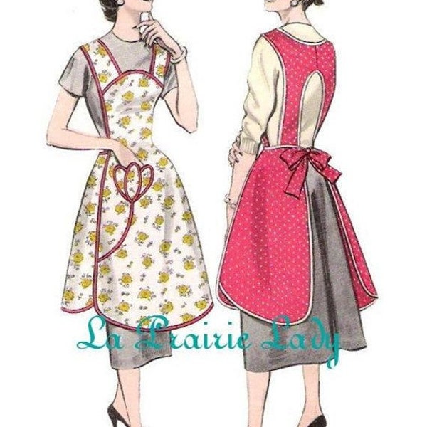 Repro Vintage Full Apron 50's PDF Pattern No 33 Available in M-L-XL