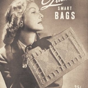 Vintage Quaker Smart Bags 40s Book Pattern Vol XVII pour Crochet 21 modèles sur PDF image 1