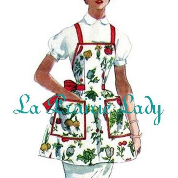 Repro Vintage Full Apron 50's PDF Pattern No 27 Available in M-L-XL