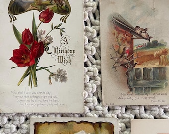 Postales navideñas vintage (juego de 7) de la década de 1930