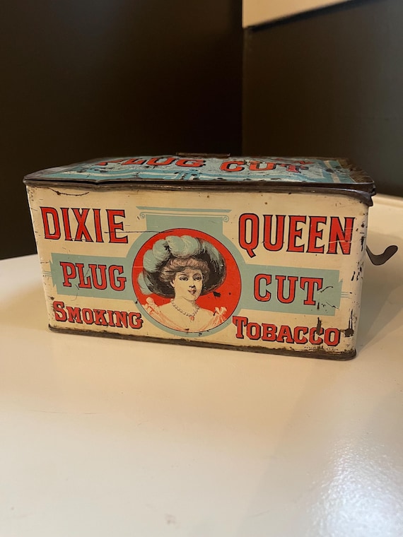Dixie Queen Plug Cut Tobacco Tin 1900's