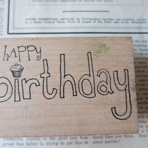 Happy Birthday Rubber Stamp by Just Johanna
