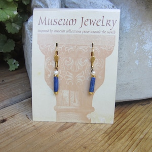 Museum Jewlery Lapis Lazuli Dangle Earrings