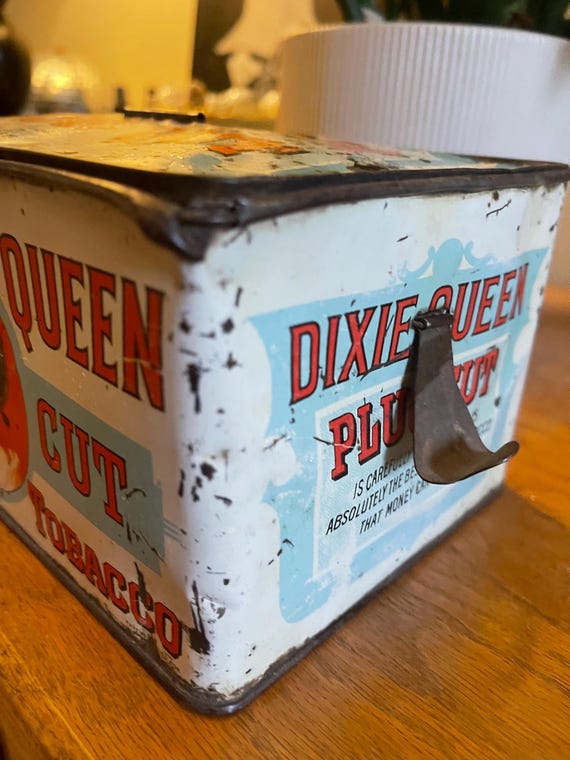 Dixie Queen Plug Cut Tobacco Tin 1900's