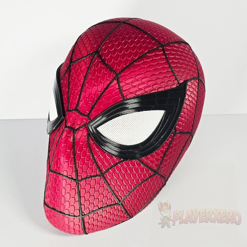 brand new day inspired spiderman mask 3d printed magnetic cosplay helmet front angle