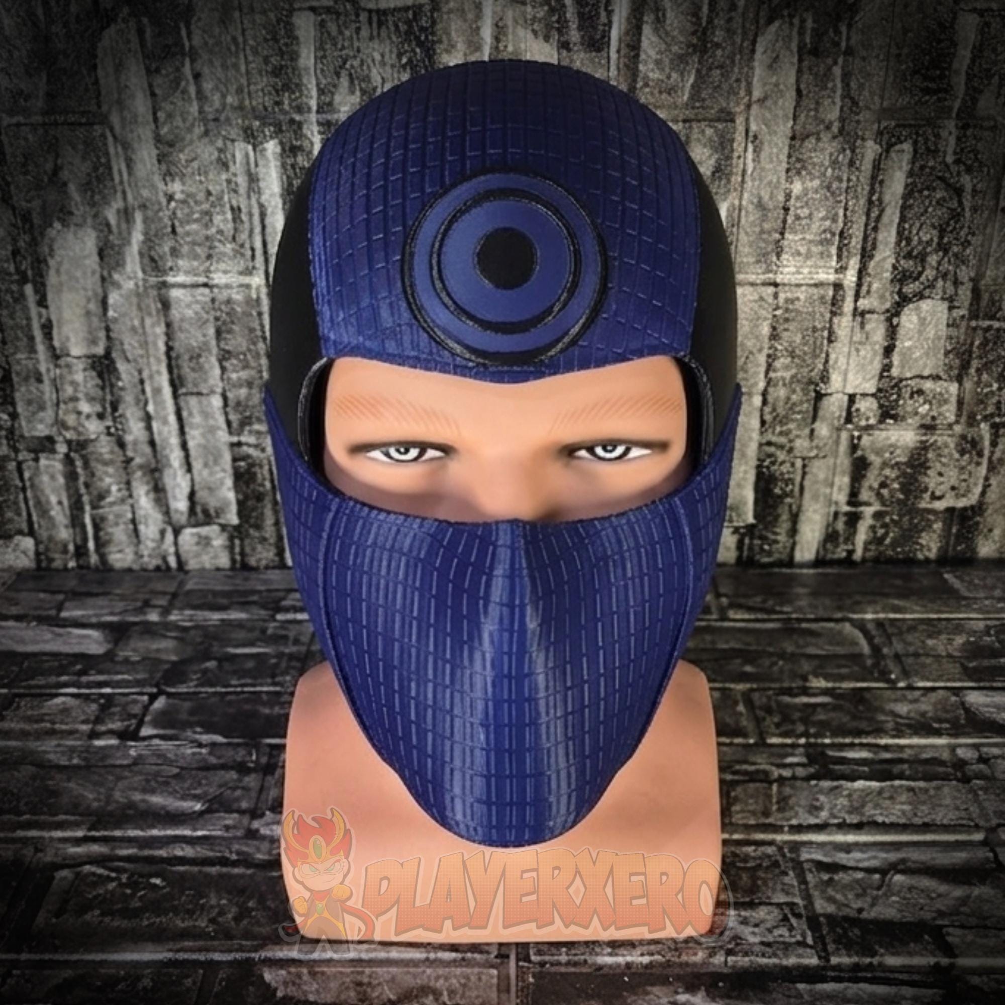 Bullseye Inspired Mask – Born Again Style Blue Villain Cosplay Helmet ...