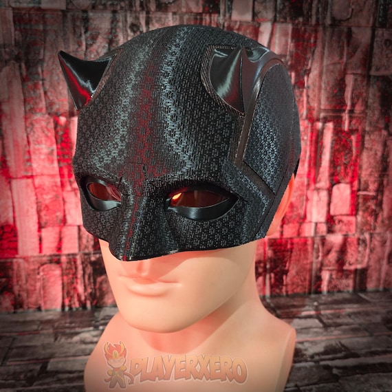 Black Vigilante Mask | Daredevil Style Cosplay Helmet With