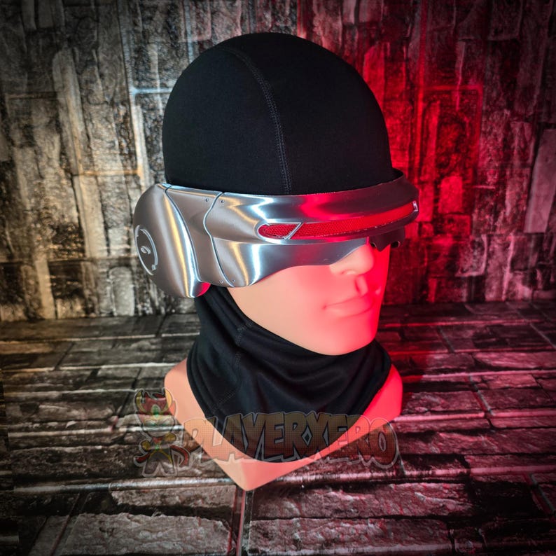 Cyclops Visor | Futuristic Tech Eye Visor With Red Lens Filter or Mesh ...