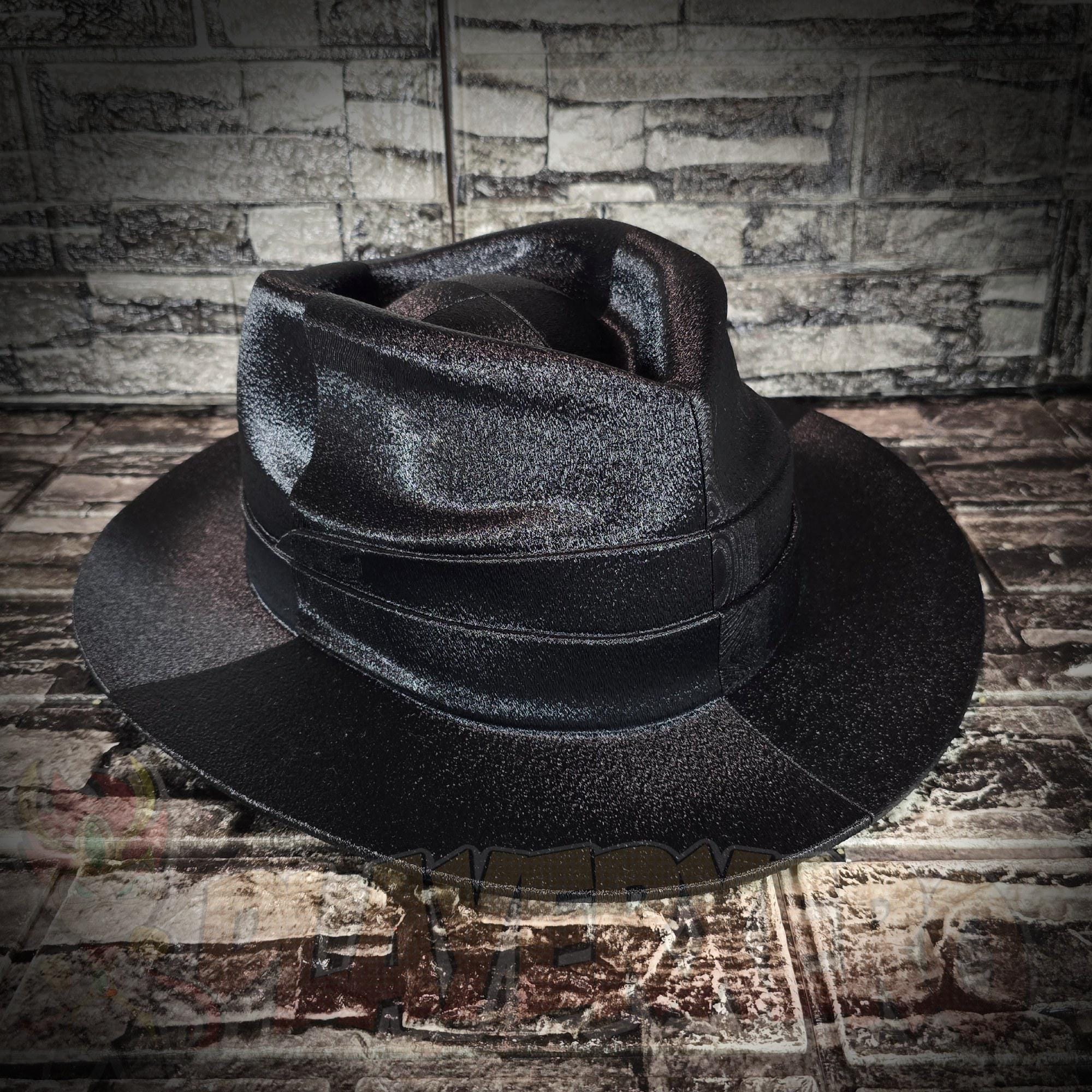 Wide Brim Black Hat - Etsy