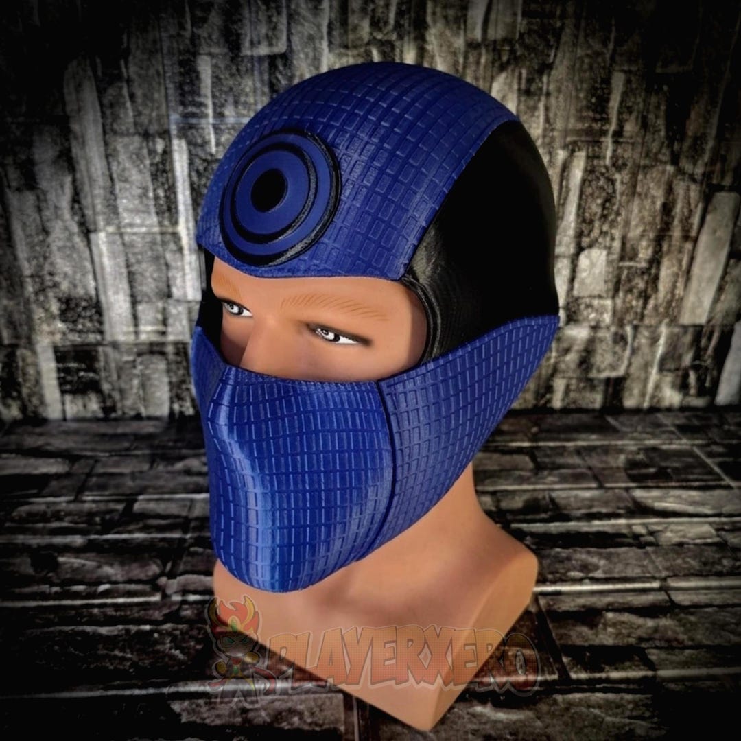 Bullseye Inspired Mask – Born Again Style Blue Villain Cosplay Helmet ...