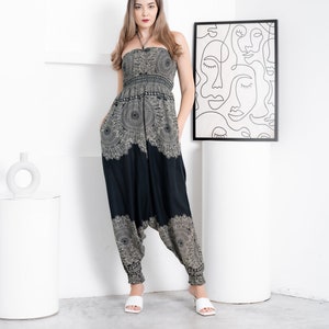 Summer jumpsuit for women - Women boho jumpsuit with pockets - vacation outfits for women - the summer outfit for bohemians
