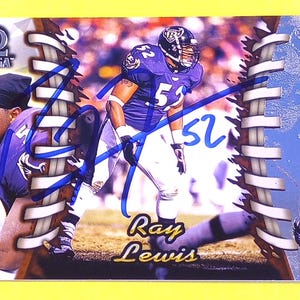 Ray Lewis Autographed 1998 Pacific Omega Football Card with COA