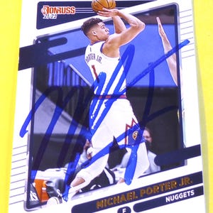 Michael Porter Jr. Autographed 2021 Donruss Basketball Card (COA)