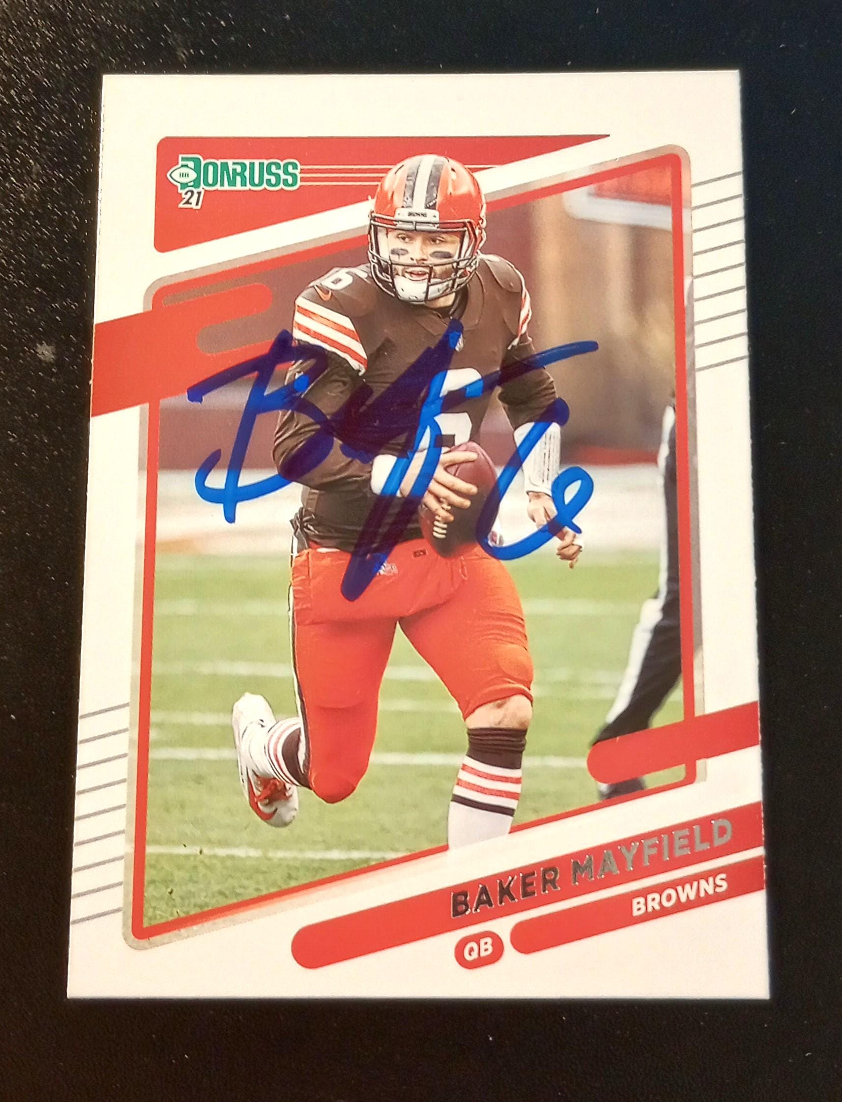 Baker Mayfield Autographed 2021 Panini Donruss Football Card (COA