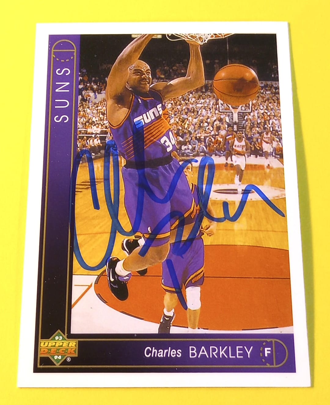 Charles Barkley Autographed 1993 Upper Deck Basketball Card (COA)