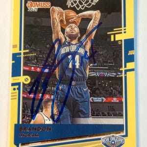 Brandon Ingram Autographed 2020 Panini Donruss Basketball Card (COA)