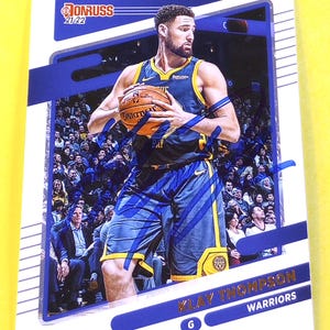 Klay Thompson Autographed 2021 Donruss Basketball Card (COA)