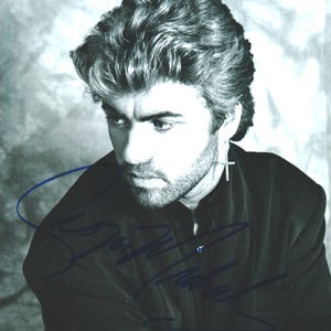 George Michael Signed WHAM Photo: Authentisches Autogramm mit COA/Hologramm