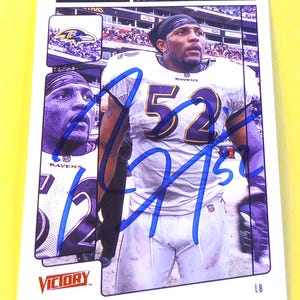 Ray Lewis Autographed 2001 Upper Deck Football Card with COA