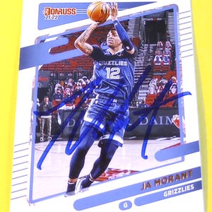 Ja Morant Signed 2021 Donruss Basketball Card (COA)