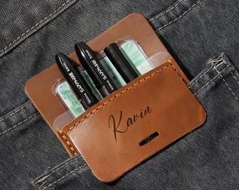 Custom Leather Pocket Protector, Handmade Pen Pocket, Leather Pocket Protector, Pen Pencil Holder, Shirt Pocket Protector, Gift for him