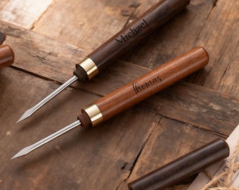 Custom Name Ice Picks, Bartender Wood Ice Picks, Bar Pick Tool Breaking Ice, With Safety Cover, Housewarming Groomsmen Christmas Gifts