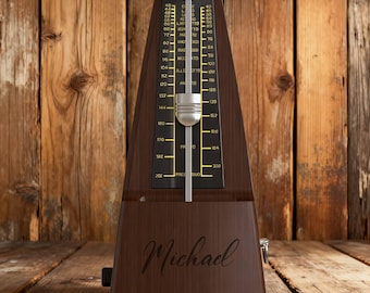 Personalized Engrave Metronome, Custom Vintage Metronome, Tone Rhythm Tool for Musicians, Piano & Instrument Practice