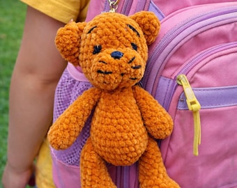 かぎ針編みのクマのキーホルダー - かぎ針編みのキーホルダー