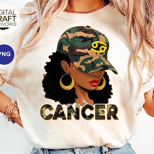 Cancer Zodiac PNG, Czarna Kobieta Cancer Clipart, Znak Zodiaku Png, Znak Horoskopu PNG, Kobieta Kamuflaż Png, Astrologia Raka Pobieranie Cyfrowe