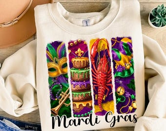 Mardi Gras Crawfish PNG, Fleur De Lis Png, Brushstroke Mardi Gras Png, Mardi Gras Coquette Png, King Cake Png, Louisiana Crawfish Png