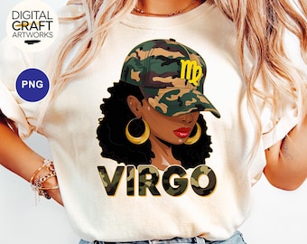 Signo del zodiaco Virgo PNG, Mujer negra Virgo Clipart, Signo del zodiaco Png, Signo del horóscopo PNG, Mujer camuflaje Png, Descargas digitales de astrología Virgo
