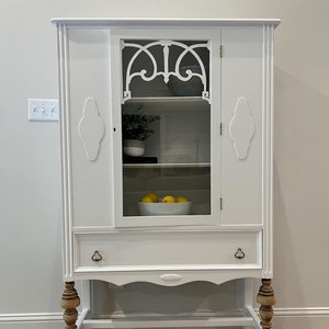 SOLD * Do Not Purchase - Refinished Jacobean 1920s Hutch
