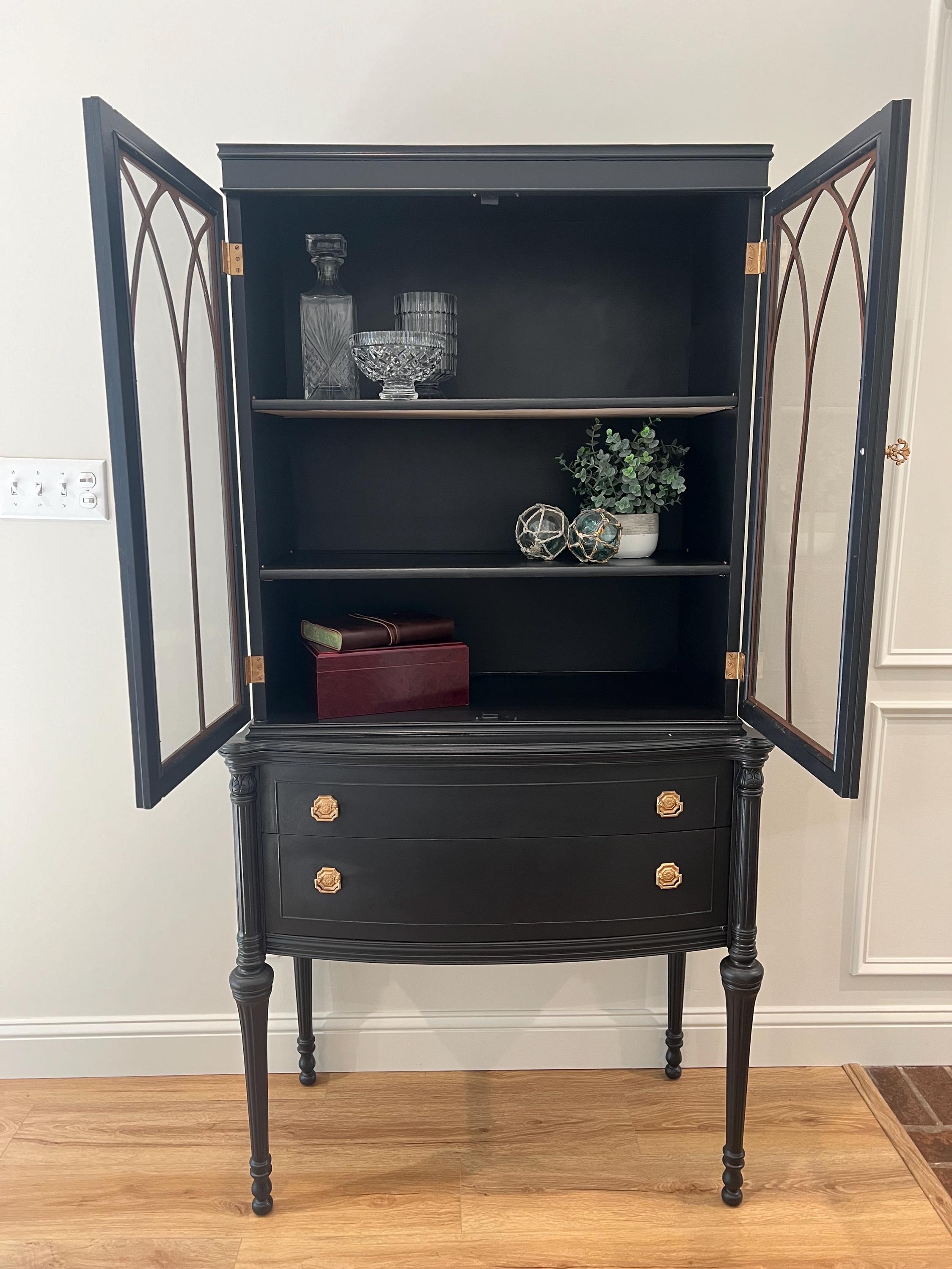 SOLD* Do Not Purchase - Refinished Antique 1900s China Cabinet - Etsy