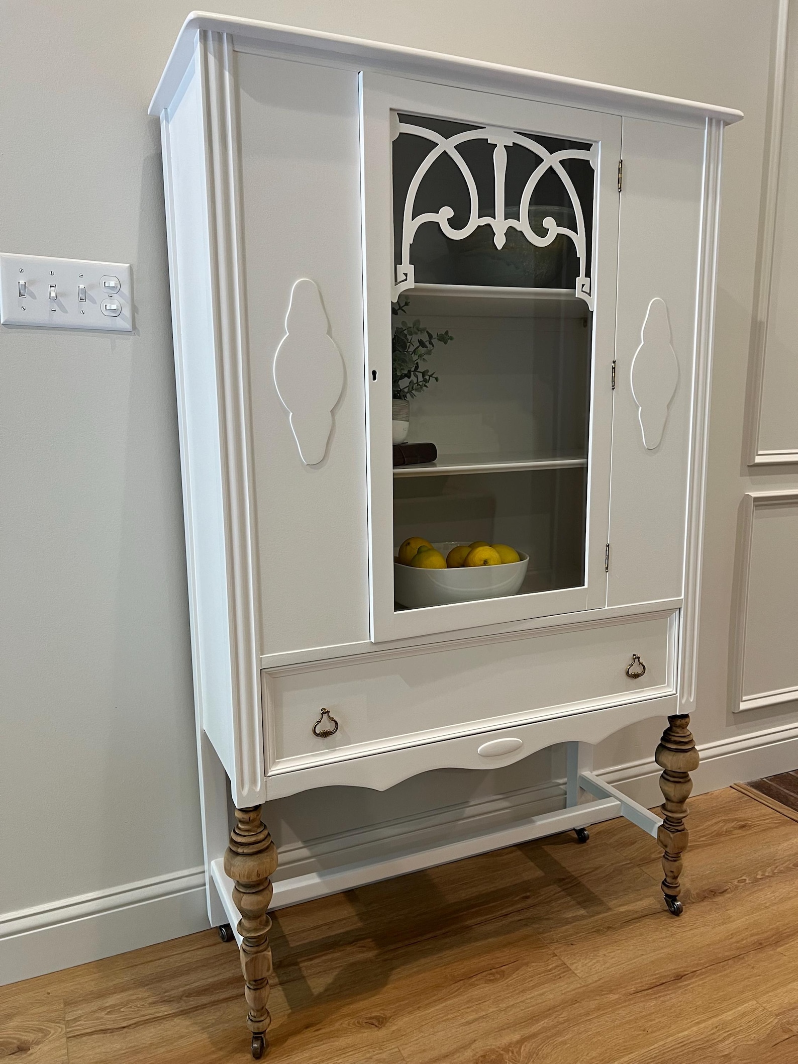 SOLD * Do Not Purchase - Refinished Jacobean 1920s Hutch - Etsy