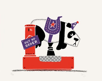 UnFair : Panda - Original Risograph Ltd Edition Print