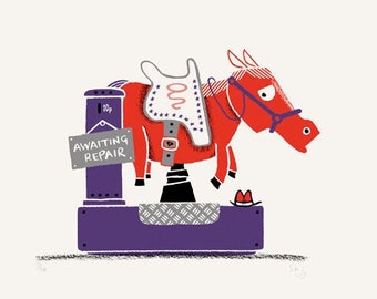UnFair : Pony - Original Risograph Ltd Edition Print