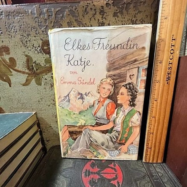 1950 Elkes Freundin Katje GERMAN HB w/dj Book by Emma Gundel-Knacke In German Illustrated