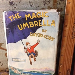 1923 The Magic Umbrella HB Book by David Cork Antique Vintage Little Journeys to Happyland Little Jack Rabbit Books Author