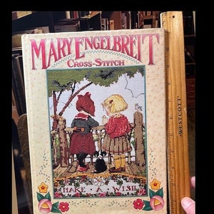 1996 Vintage Mary Engelbreit Cross Stitch Crossstitch Hardback Book with DJ First Edition