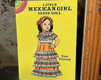 1992 Little Mexican Girl Paper Doll Vintage Paperdolls Uncut