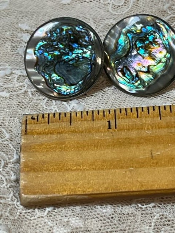 925 Sterling Silver Abalone Fabulous Midcentury R… - image 2