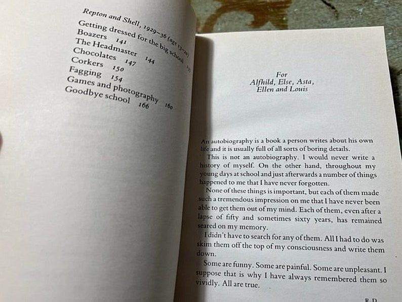 1998 Vintage Roald Dahl BOY Tales of Childhood PB Book Etsy(00)