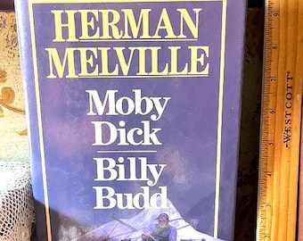 Vintage 1984 Moby Dick Billy Budd hb Book with DJ Herman Melville Moby-Dick
