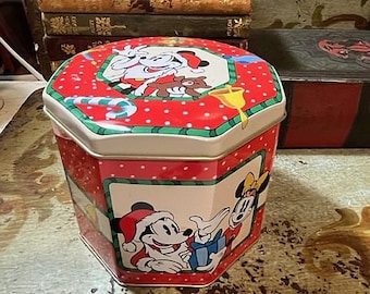 Vintage Tokyo Disneyland Christmas Cookie Tin - Christmas Fantasy