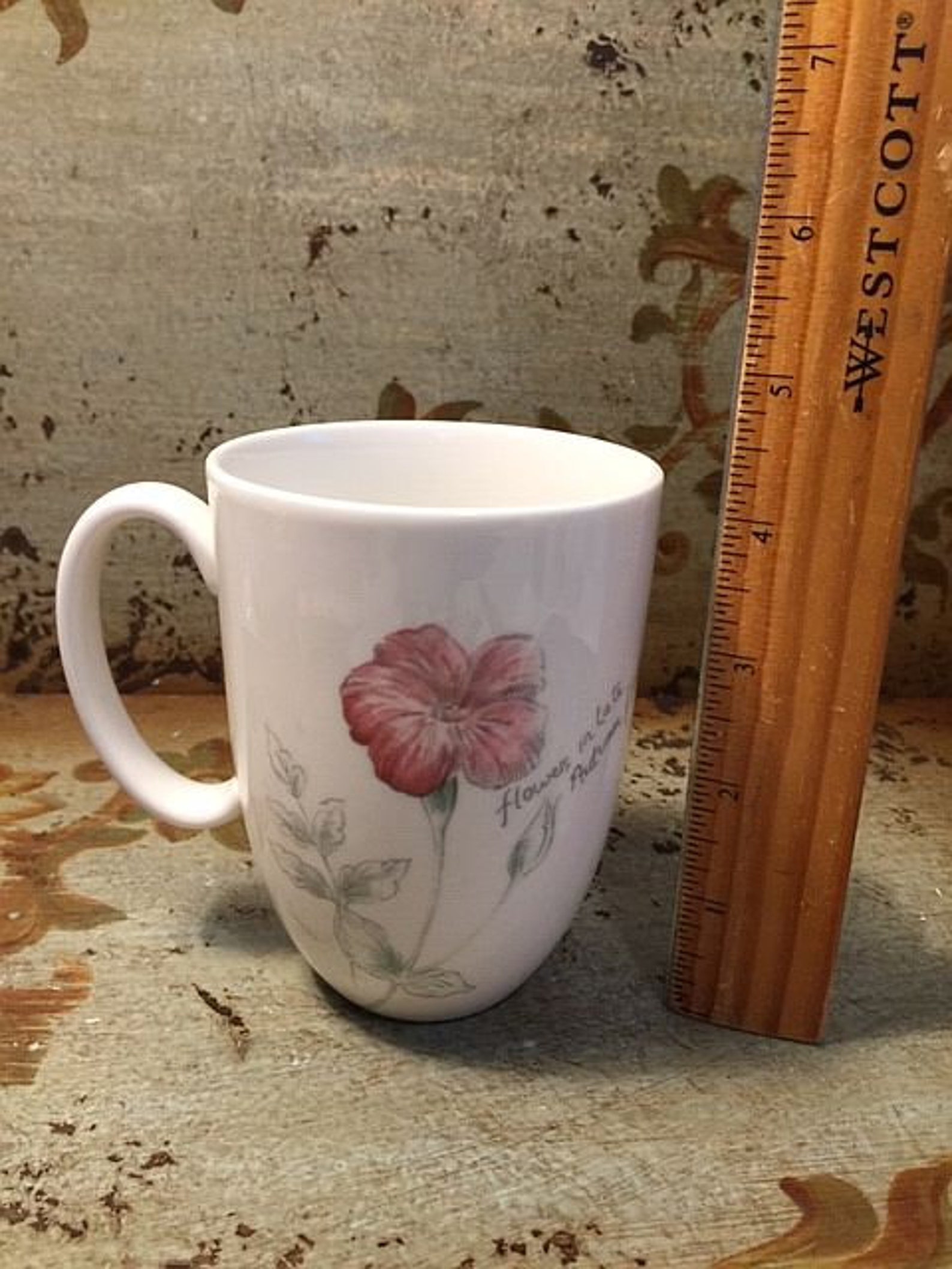 Vintage Lenox Botanical Coffee Mug Geranium Cup Tea Teacup Etsy