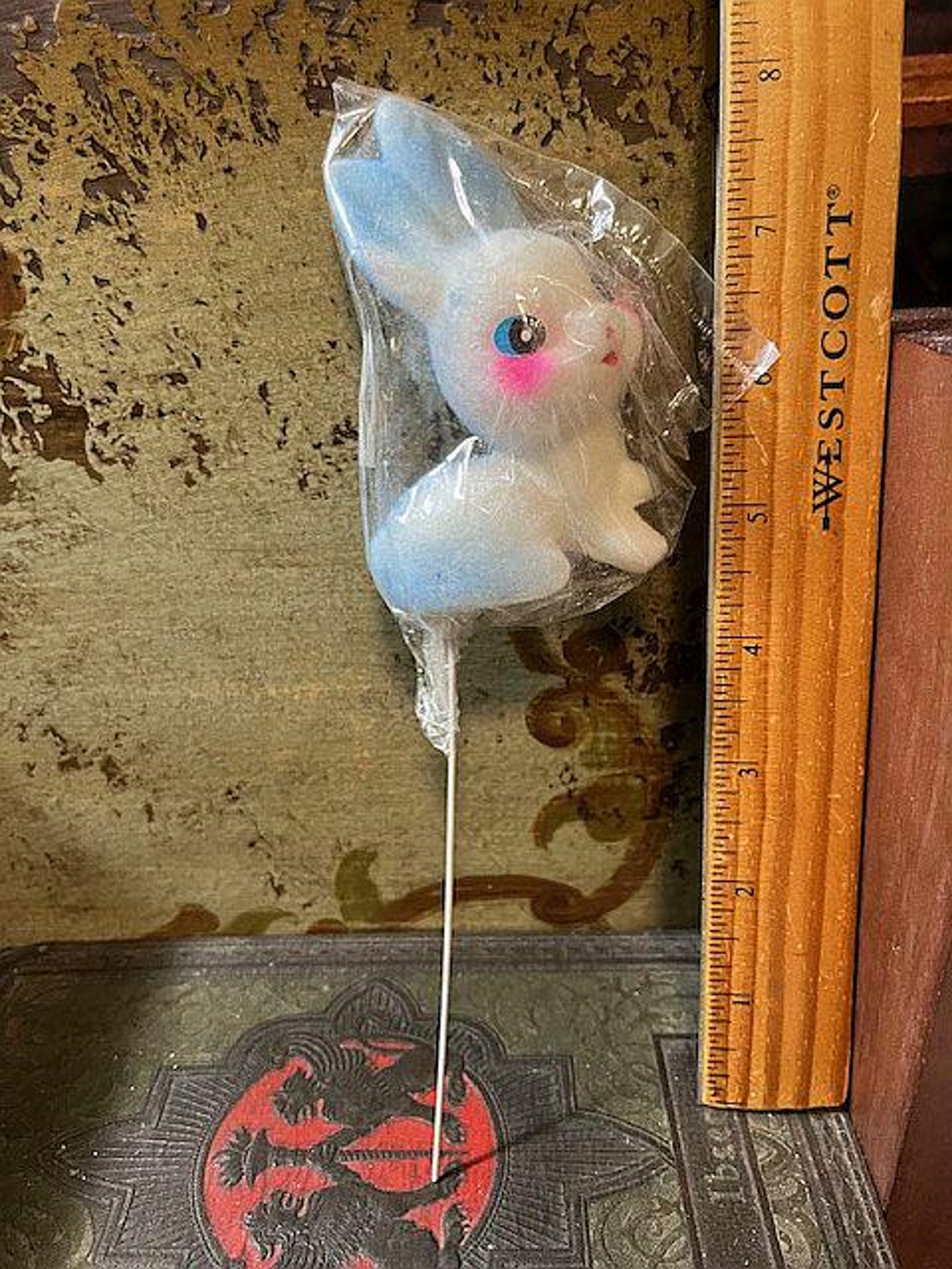 Vintage Fuzzy Blue Bunny Rabbit Pick Stem Easter - Etsy