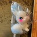 Vintage Fuzzy Blue Bunny Rabbit Pick Stem Easter - Etsy
