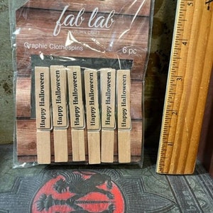 Cute Pack of Happy Halloween Clothespins for Halloween Crafts Crafting Decorating