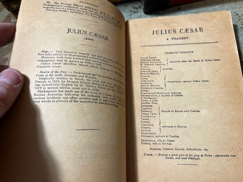 Early Antique Shakespeare Julius Caesar Merchant of Venice Winter's Tale PB Books French Paris Librairie A. Hatier Les Classiques Pour Tous image 4